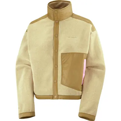 Salomon Women's Chroma Fleece Cardigan Gray Green