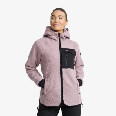 Sherpa Hoodie Dam Dusty Mauve, Storlek:3XL
