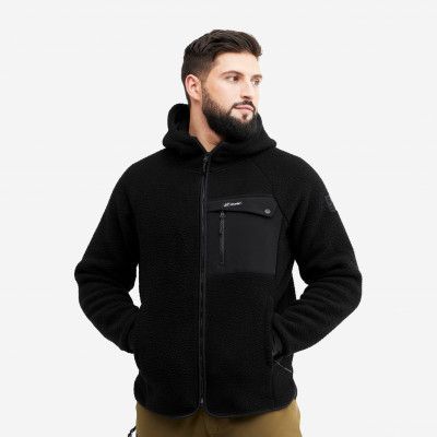 Sherpa Hoodie Herr Caviar, Storlek:2XL