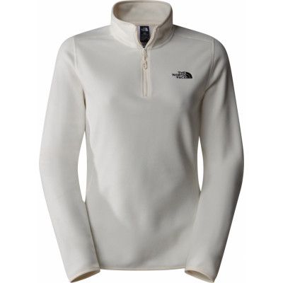 The North Face Women's 100 Glacier 1/4 Zip White Dune/NPF