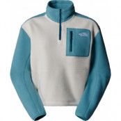 The North Face Women's Yumiori 1/4 Zip Fleece Jacket Algae Blue/White Dune/M