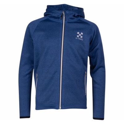Training Zip Hood Jr, Navy Melange, 140,  X-Trail