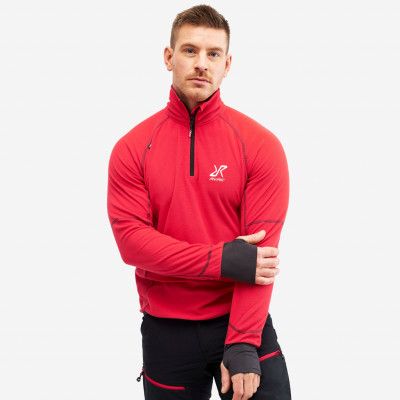 Trekker Fleece - Herr - Red, Storlek:S - Herr>Tröjor>Fleece
