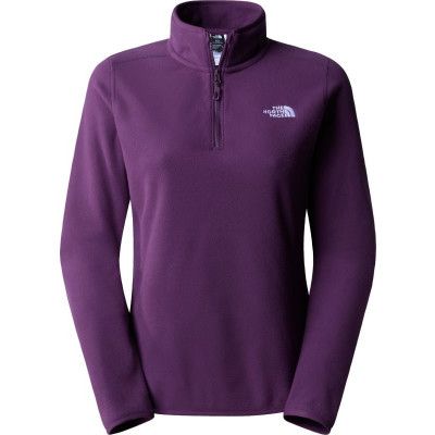 The North Face Women's 100 Glacier 1/4 Zip Black Currant Purple