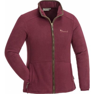 Pinewood Women's Nydala Fleece Jacket Burgundy/Suede Brown