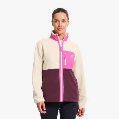 Woodland Fleece Jacket Dam Winetasting/Peyote, Storlek:2XL