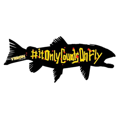 Vision It Only Counts Trout klistermärke 40 cm