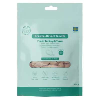 Buddy Freeze Dried Treat Raw Turkey&Tuna 100 g