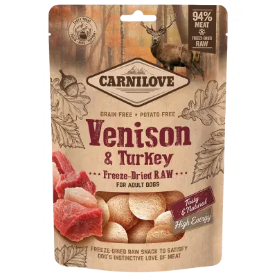 Carnilove Freeze-Dried Raw Snacks Venison&Turkey 60 g