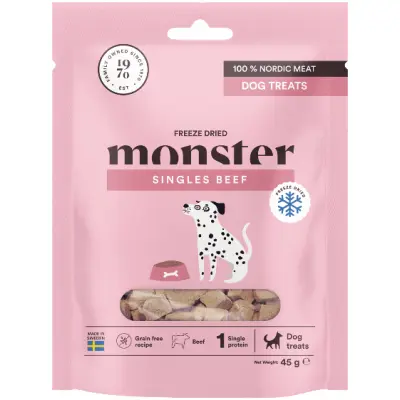 Monster Dog Treats Freeze Dried Beef 45 g