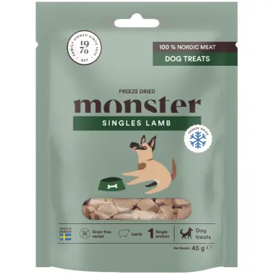 Monster Dog Treats Freeze Dried Lamb 45 g