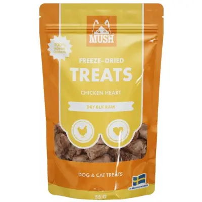 MUSH Treats Frystorkat Kycklinghjärta 50 g