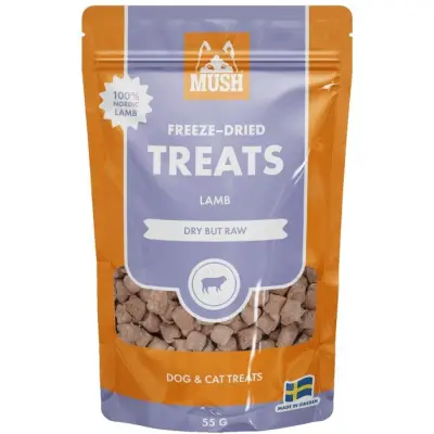 MUSH Treats Frystorkat Lamm 55 g
