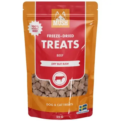 MUSH Treats Frystorkat Nöt 55 g