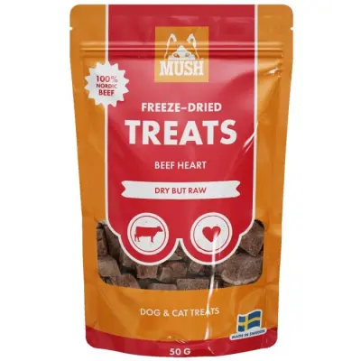 MUSH Treats Frystorkat Nöthjärta 50 g