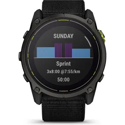 Garmin Enduro 3. Crbn Gry DLC Ti w/Blk Sport Lo