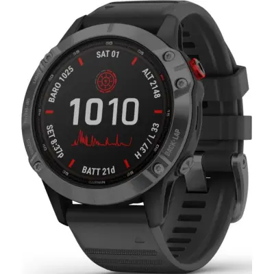 Garmin Fenix 6 Pro Solar Slate Gray with Black Band