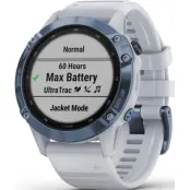 Garmin Fenix 6 Pro Solar Titanium Cobalt Blue/Whitestone