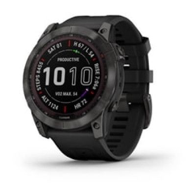 Garmin Fenix 7X Sapphire Solar, Carbon Gray/Ti W/Silcone Band