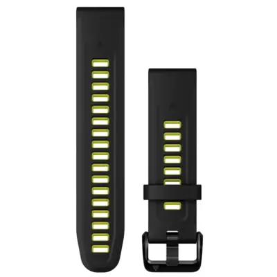 Garmin QuickFit 20 Silicone Sort/Electric Lime