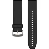 Garmin QuickFit 22 mm Armband Black/Silver Silikon