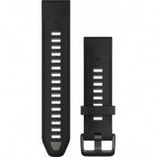 Garmin Quickfit Watch Bands Black/pebble Gray Silicone