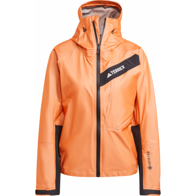 Adidas Women's Terrex Techrock Light GORE-TEX Active Rain Jacket Semi Impact Orange