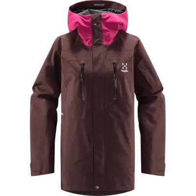 Haglöfs Women's Elation GORE-TEX Jacket Burgundy Brown/Deep Pink