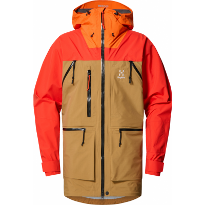 Haglöfs Men's Vassi Gore-Tex Pro Jacket Cinnamon Brown/Habanero