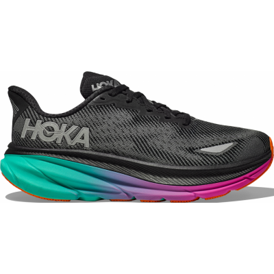 Hoka Women's Clifton 9 GORE-TEX Black / Electric Aqua