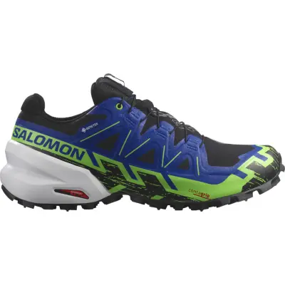 Salomon Unisex Spikecross 6 GORE-TEX Black/Surf The Web/Green Gecko