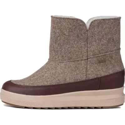 Pomar Women's Niva GORE-TEX Ankle Boot Sand Felt/vivian Brown/fur