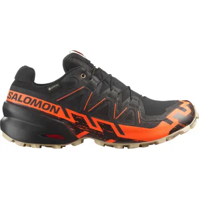 Salomon Men's Speedcross 6 GORE-TEX Black/Shocking Orange/White Pepper