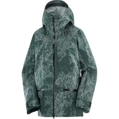 Salomon Women's Absolute 3L Print Jacket Ao/Green Gables