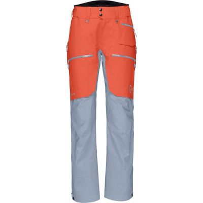 Norrøna Women's Lofoten GORE-TEX Pro Pants Orange Alert/Blue Fog