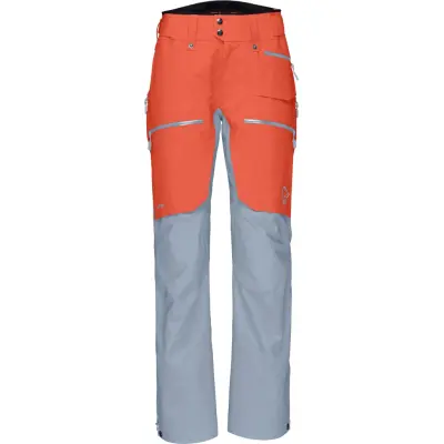 Norrøna Women's Lofoten GORE-TEX Pro Pants Orange Alert/Blue Fog