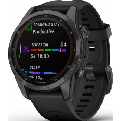 Garmin Fenix 7S Sapphire Solar Carbon Grey/Black