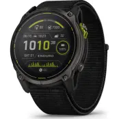 Garmin Enduro 3 Carbon Grey DLC Titanium/Black UltraFit Nylon Strap
