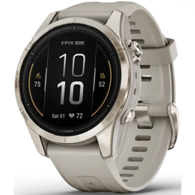 Garmin EPIX PRO (G2) 42mm Sapphire Soft Gold with Light Sand Band