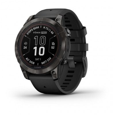Garmin Fenix 7 PRO Sapphire Solar Carbon grey Titan/Black 47mm