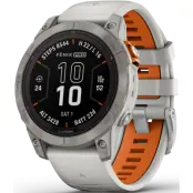 Garmin Fenix 7 Pro Sapphire Solar Titanium with Fog Gray/Ember Orange Band