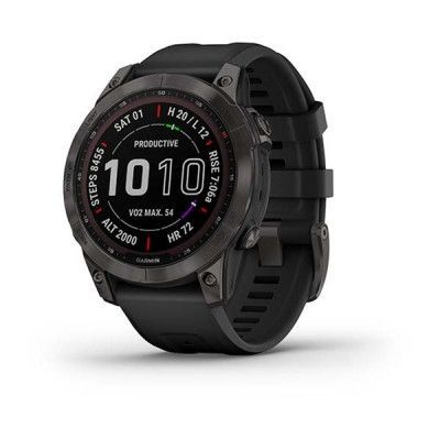 Garmin Fenix 7 Sapphire Solar, Black Dlc Ti W/Black Band