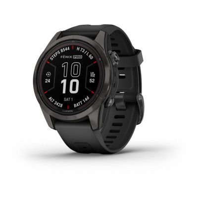 Garmin Fenix 7S PRO Sapphire Solar Carbon grey Titan/black 42mm