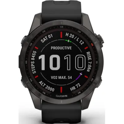 Garmin Fenix 7S Sapphire Solar Carbon Gray Titanium