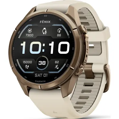 Garmin Fenix 9 Pro AMOLED 43 mm Gold/cream/fog Gray