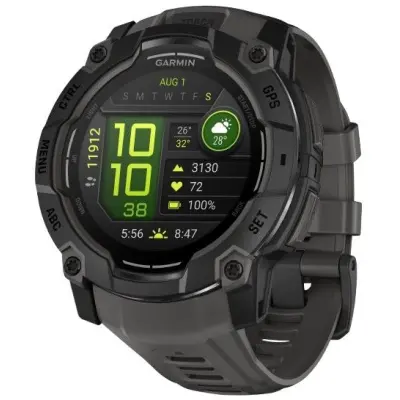 Garmin Instinct 3 50 mm AMOLED Svart med Kolfärgat Armband