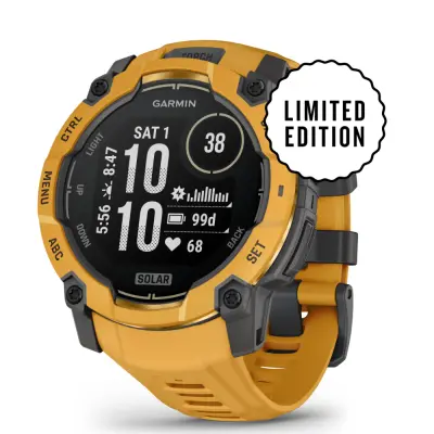Garmin Instinct 3,50Mm, Solar, Sunburst With Gray Accents, Ww