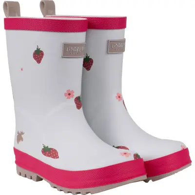 Lindberg Kids' Sjövild Rubber Boot White/pink