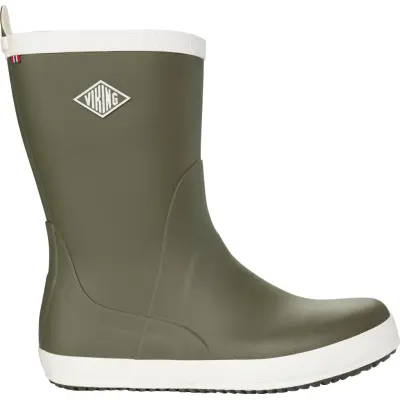Viking Footwear Seilas Heritage Rubber Boot Olive/eggshell