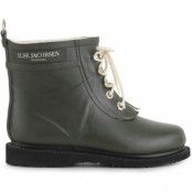 Women's Short Laced Rubberboot Army